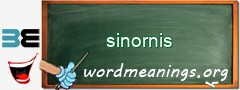 WordMeaning blackboard for sinornis